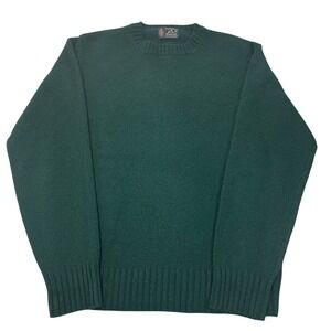 Vtg 80s Kenneth Gordon Avon Scottish Shetland Wool Sweater Mens Medium Green